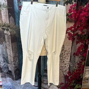DL1961 NWT Patti Straight high rise vintage ankle white jeans, size 34